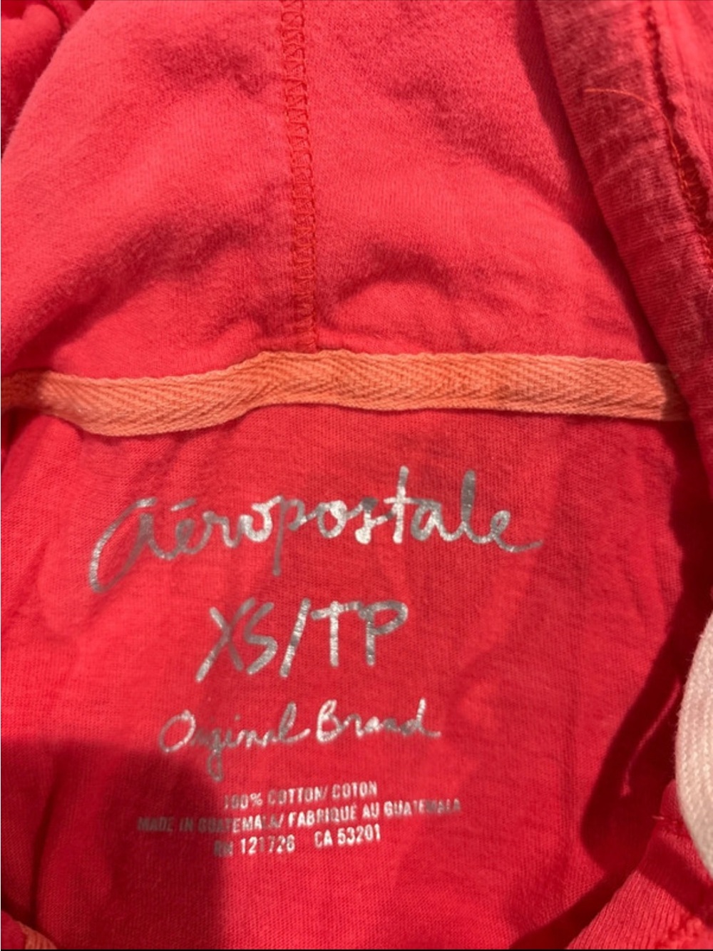 Aeropostale Coral Hooded Graphic Pullover - Picture 9 of 9
